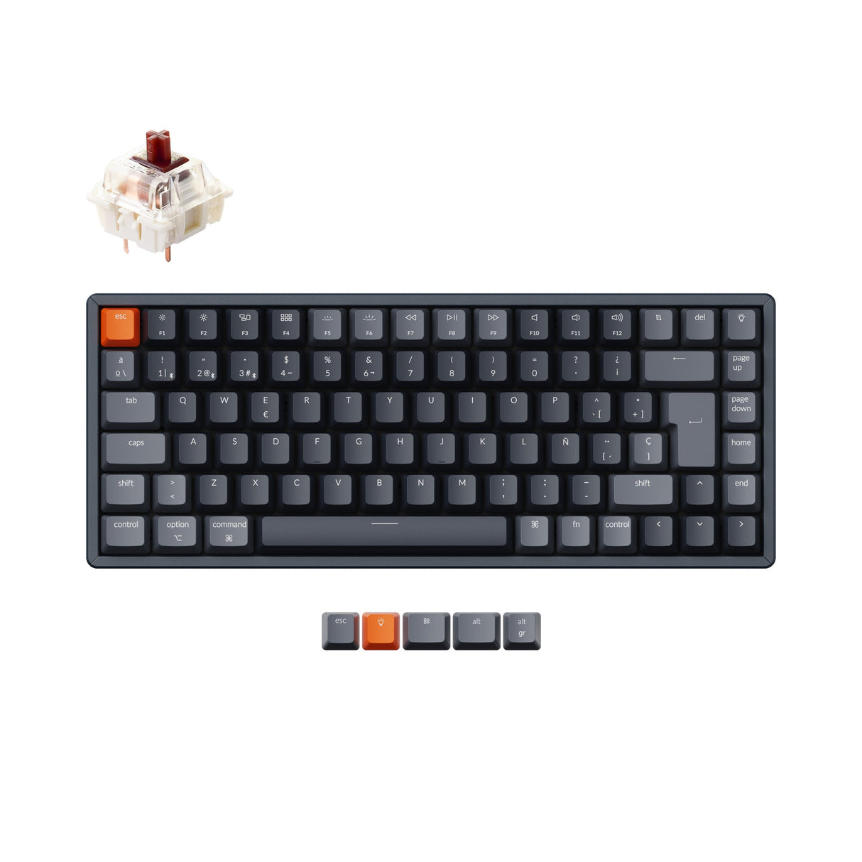 Keychron K2 Kabellose mechanische Tastatur (Spanisches ISO-ES Layout) - Version 2