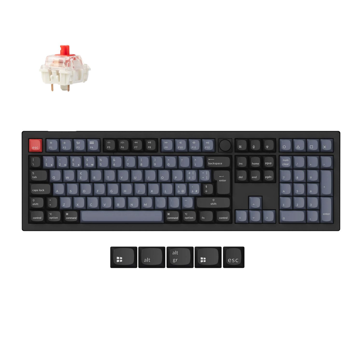 Keychron V6 Max QMK Kabellose Benutzerdefinierte Mechanische Tastatur ISO Layout Kollektion