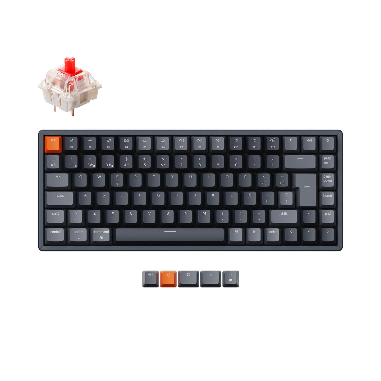 Keychron K2 Kabellose mechanische Tastatur (Spanisches ISO-ES Layout) - Version 2