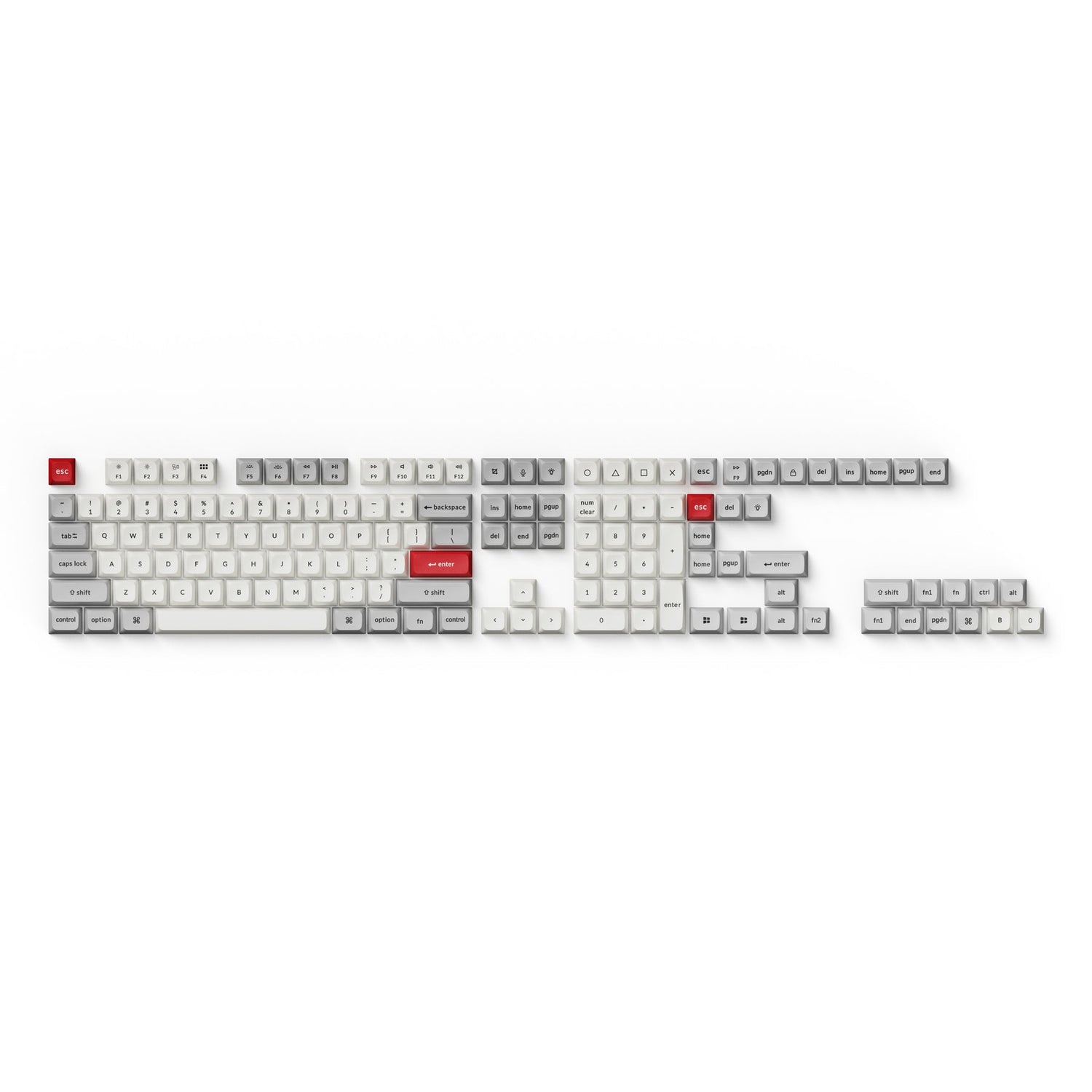 Double Shot KSA PBT Komplett Tastenkappen-Set