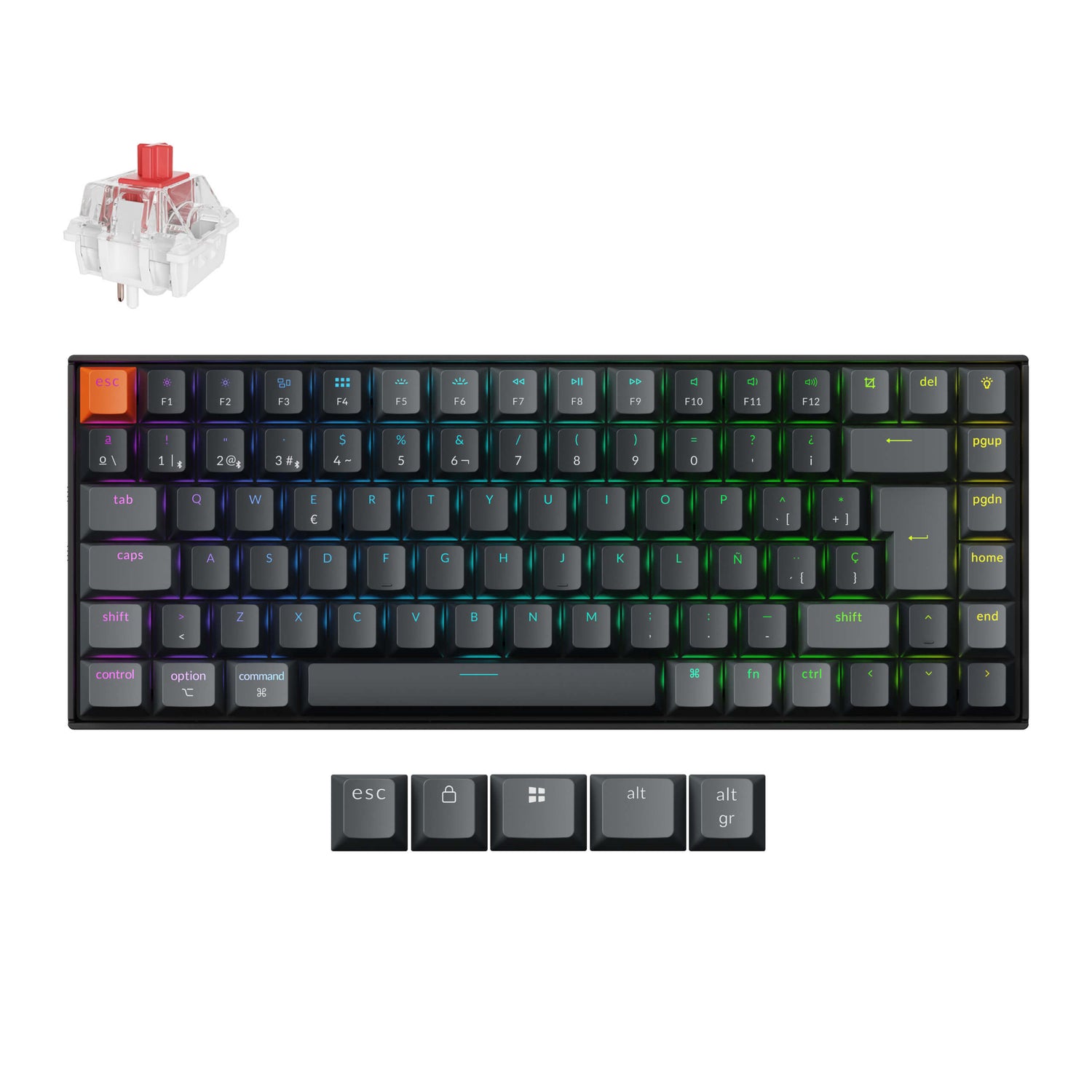 Keychron K2 QMK Wireless Mechanical Keyboard (ISO Layout) - Version 3