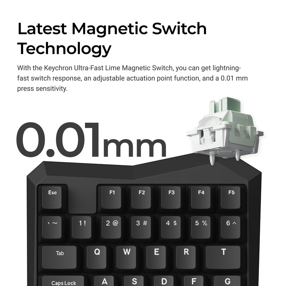 Keychron C0 HE Wired One Handed Magnetic Switch Gaming Keyboard(ANSI US Layout)