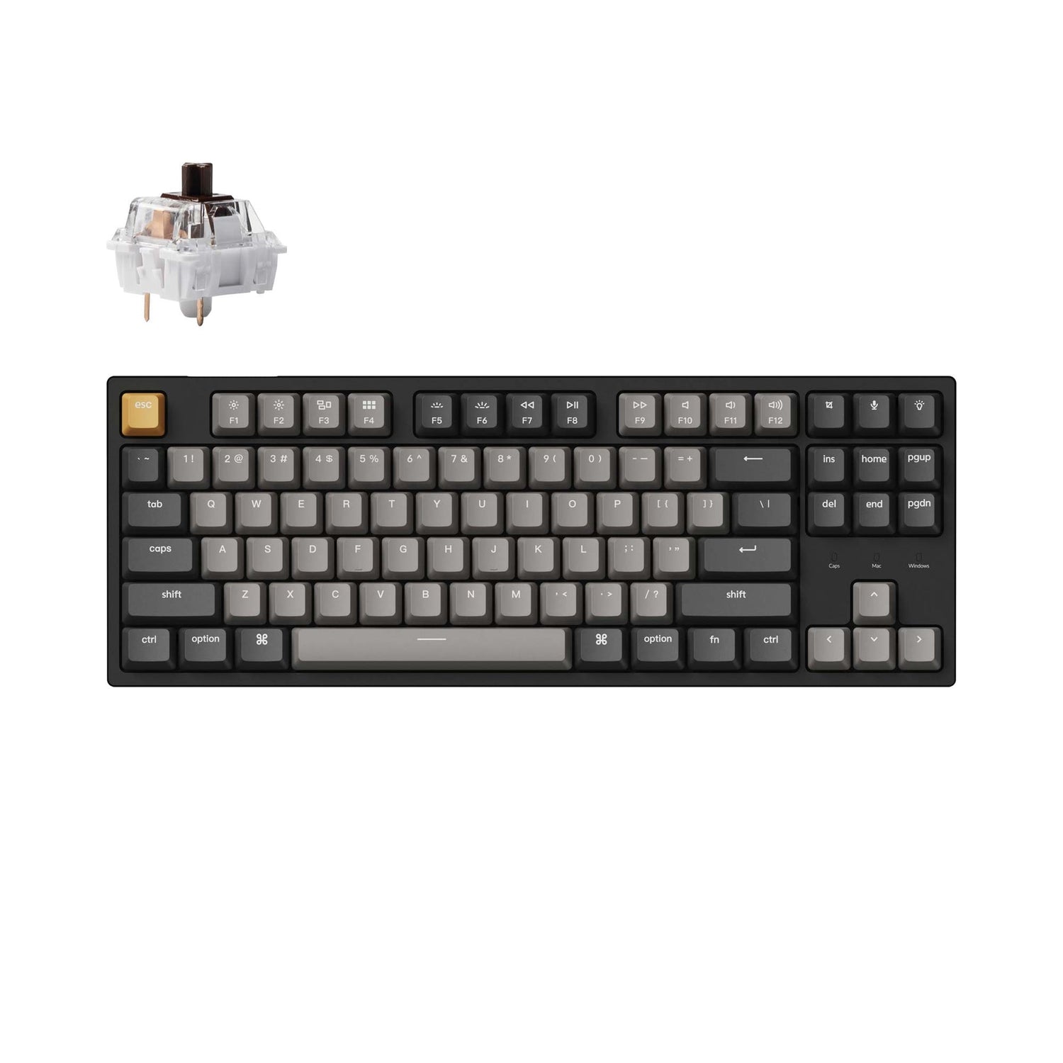 Keychron C1 Pro QMK/VIA Kabelgebundene mechanische Tastatur (US-Layout)