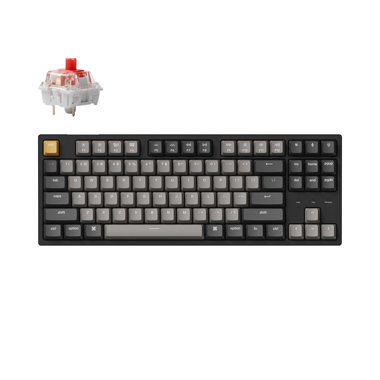 Keychron C1 Pro QMK/VIA Kabelgebundene mechanische Tastatur (US-Layout)