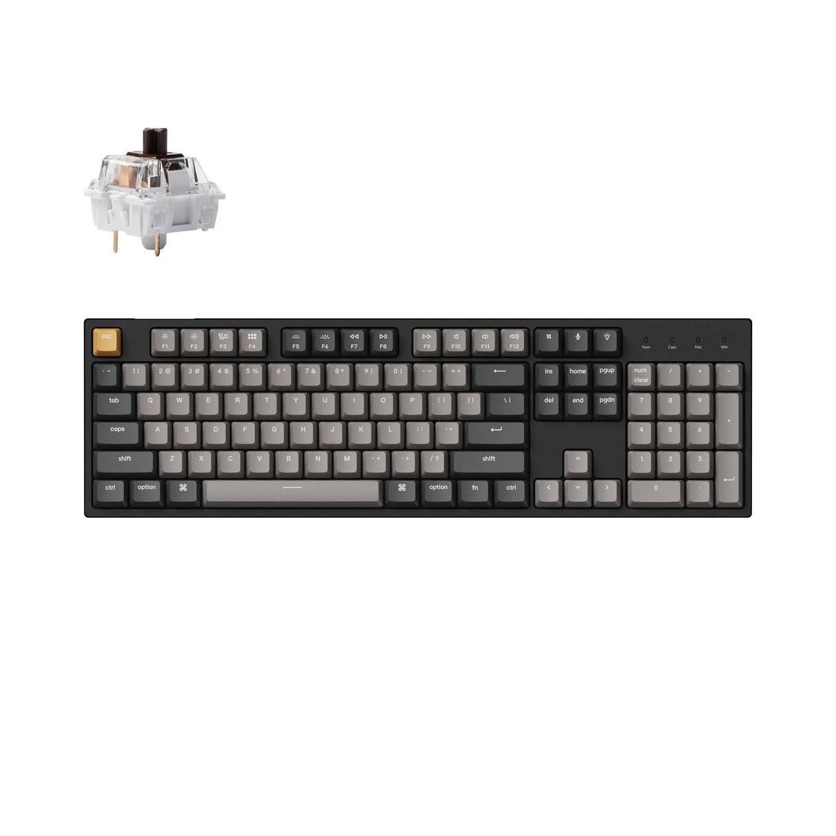 Keychron C2 Pro QMK/VIA Kabelgebundene mechanische Tastatur(US-Layout)