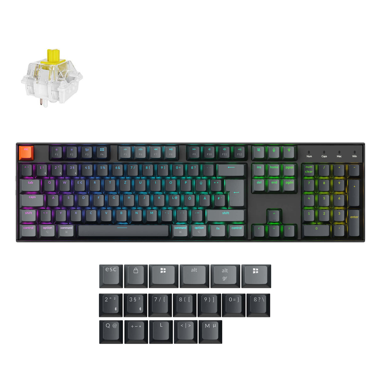 Keychron K10 QMK Wireless Mechanical Keyboard (ISO Layout) - Version 2