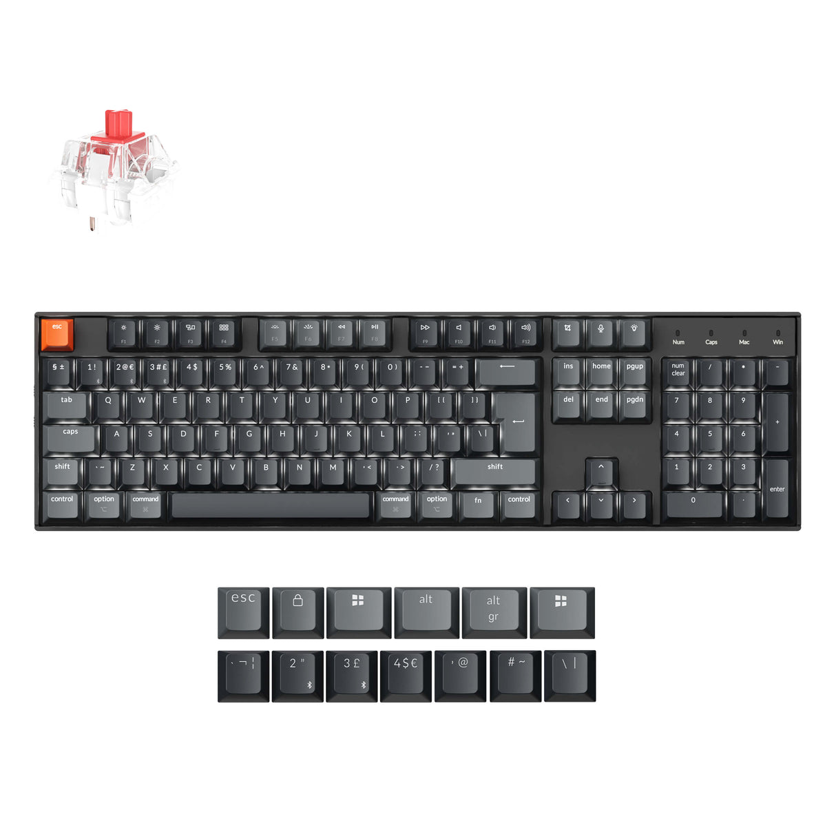 Keychron K10 QMK Wireless Mechanical Keyboard (ISO Layout) - Version 2