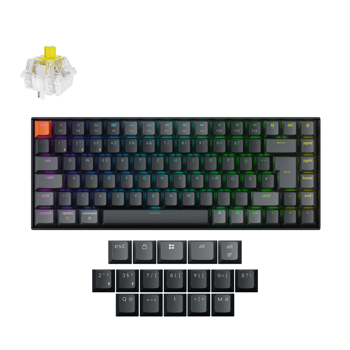 Keychron K2 QMK Wireless Mechanical Keyboard (ISO Layout) - Version 3