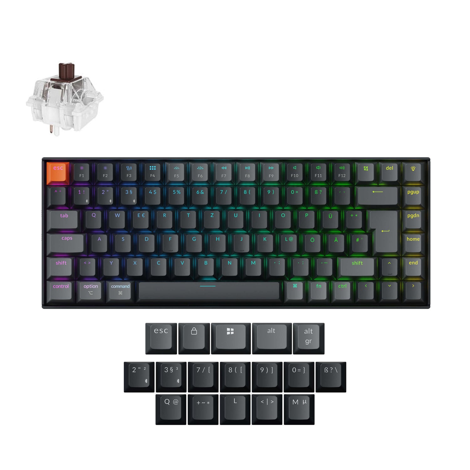 Keychron K2 QMK Wireless Mechanical Keyboard (ISO Layout) - Version 3
