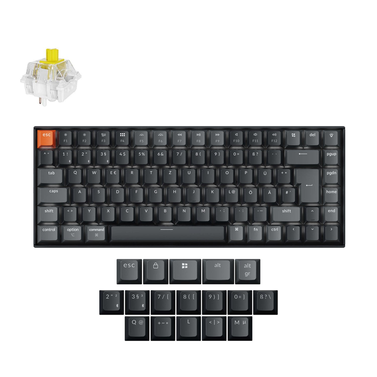 Keychron K2 QMK Wireless Mechanical Keyboard (ISO Layout) - Version 3