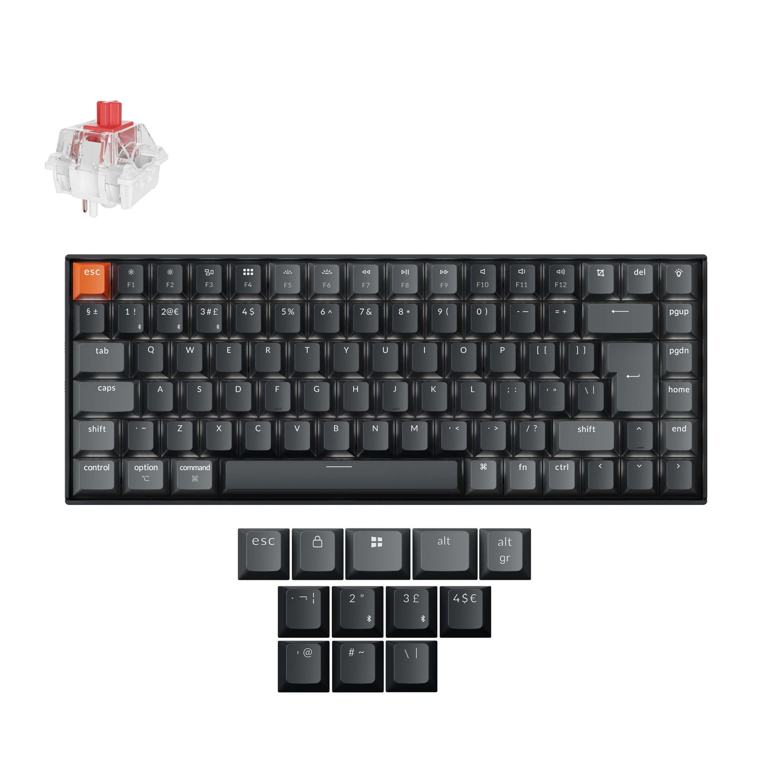 Keychron K2 QMK Wireless Mechanical Keyboard (ISO Layout) - Version 3