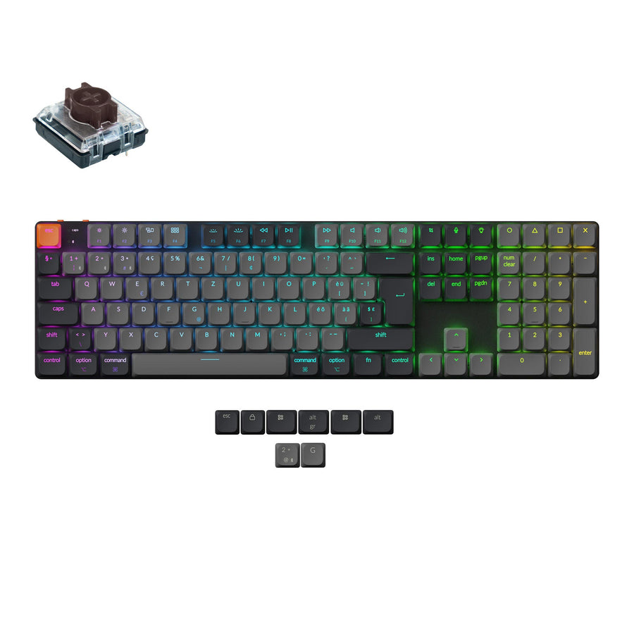 Keychron K5 QMK Kabellose Mechanische Tastatur (ISO-Layout) - Version 2