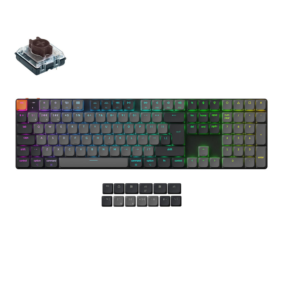 Keychron K5 QMK Kabellose Mechanische Tastatur (ISO-Layout) - Version 2