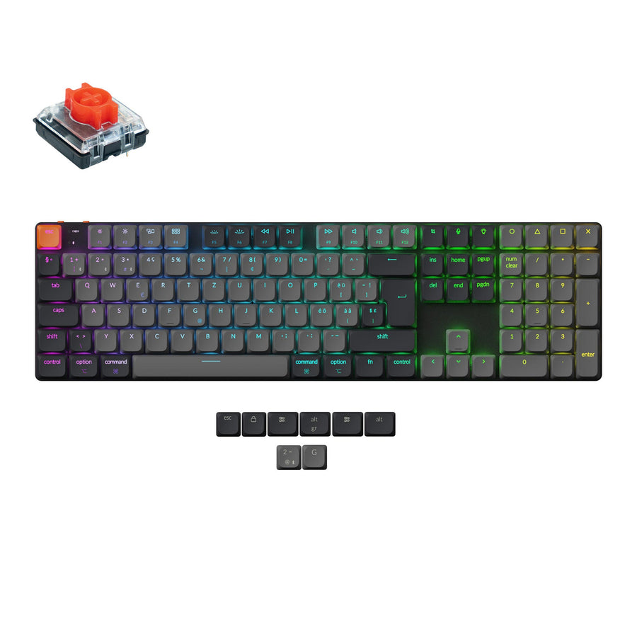 Keychron K5 QMK Kabellose Mechanische Tastatur (ISO-Layout) - Version 2
