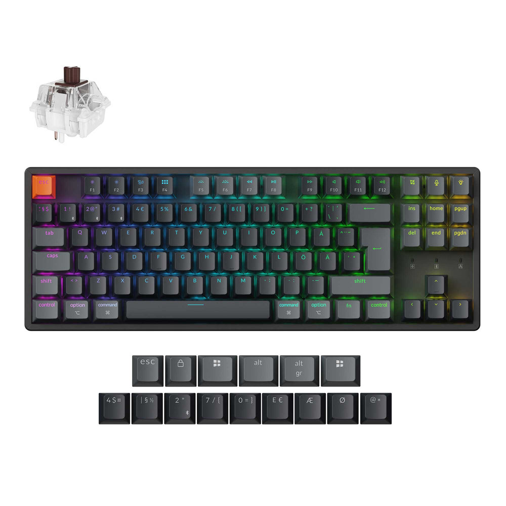 Keychron K8 QMK Kabellose Mechanische Tastatur (ISO Layout) - Version 2