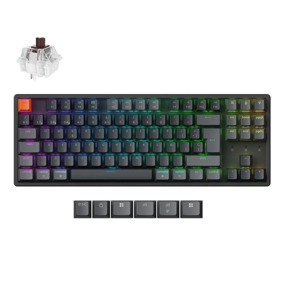 Keychron K8 QMK Kabellose Mechanische Tastatur (ISO Layout) - Version 2