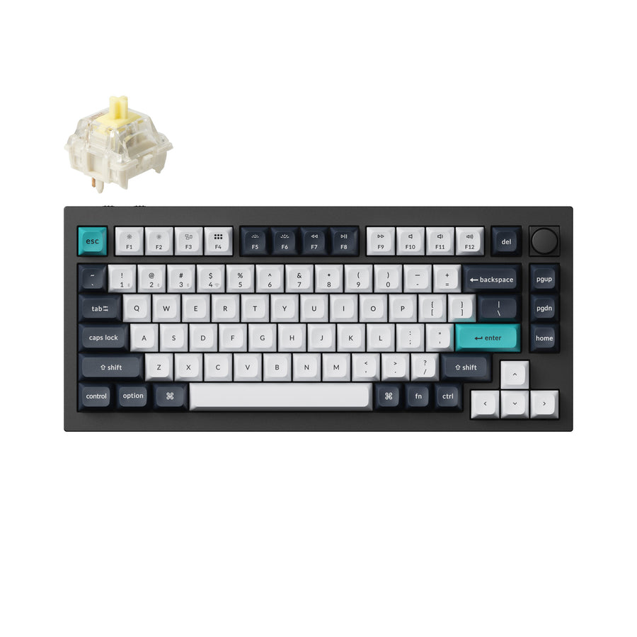 Keychron Q1 Max QMK/VIA Kabellose Custom mechanische Tastatur (US-Layout)