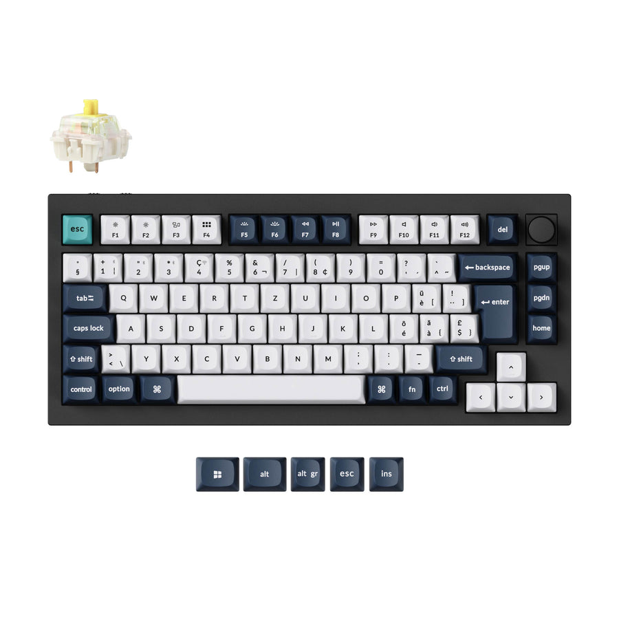 Keychron Q1 Max QMK/VIA Kabellose Custom Mechanische Tastatur ISO Layout Kollektion