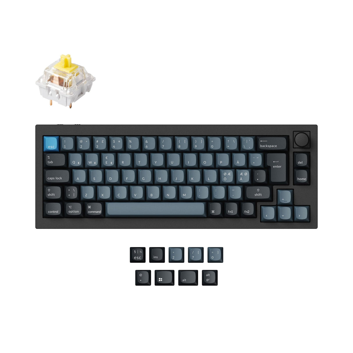 Keychron Q2 Pro QMK/VIA Kabellose Benutzerdefinierte mechanische Tastatur ISO-Layout-Sammlung