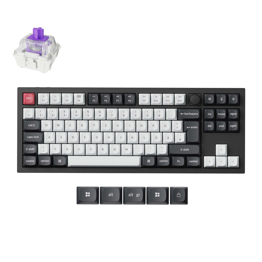 Keychron Q3 HE QMK Kabellose Benutzerdefinierte Tastatur ISO Layout Kollektion