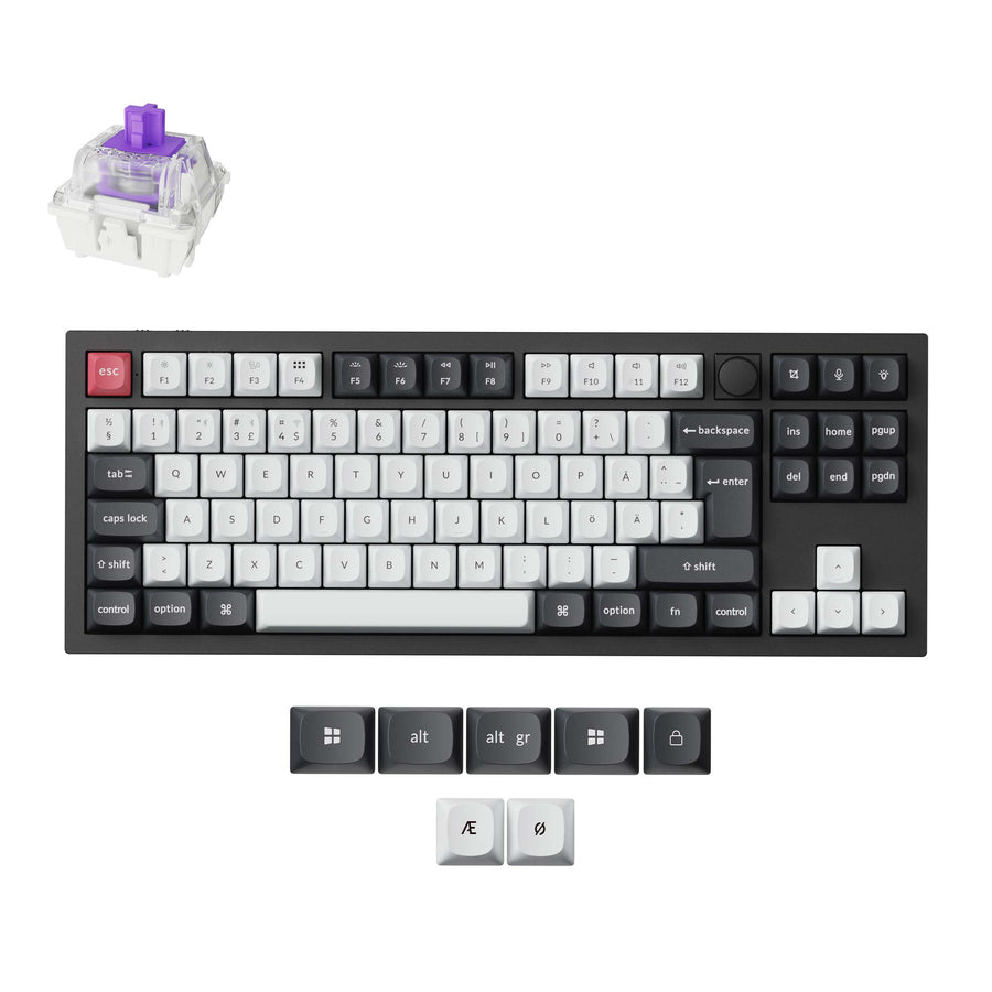 Keychron Q3 HE QMK Kabellose Benutzerdefinierte Tastatur ISO Layout Kollektion