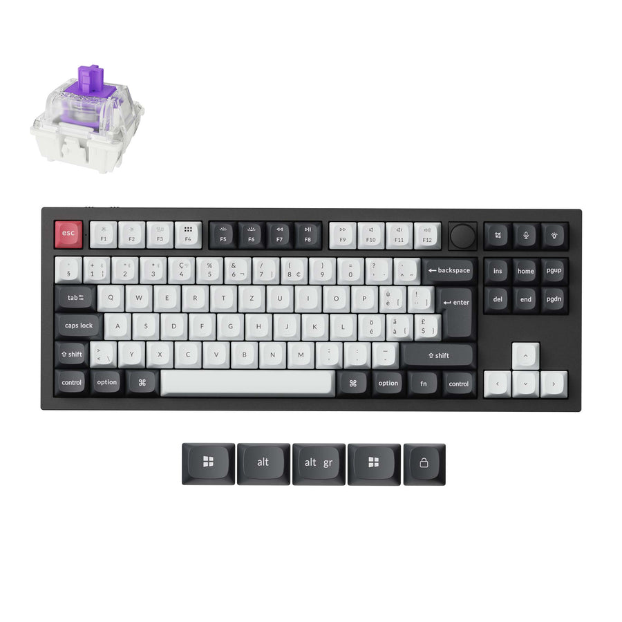 Keychron Q3 HE QMK Kabellose Benutzerdefinierte Tastatur ISO Layout Kollektion