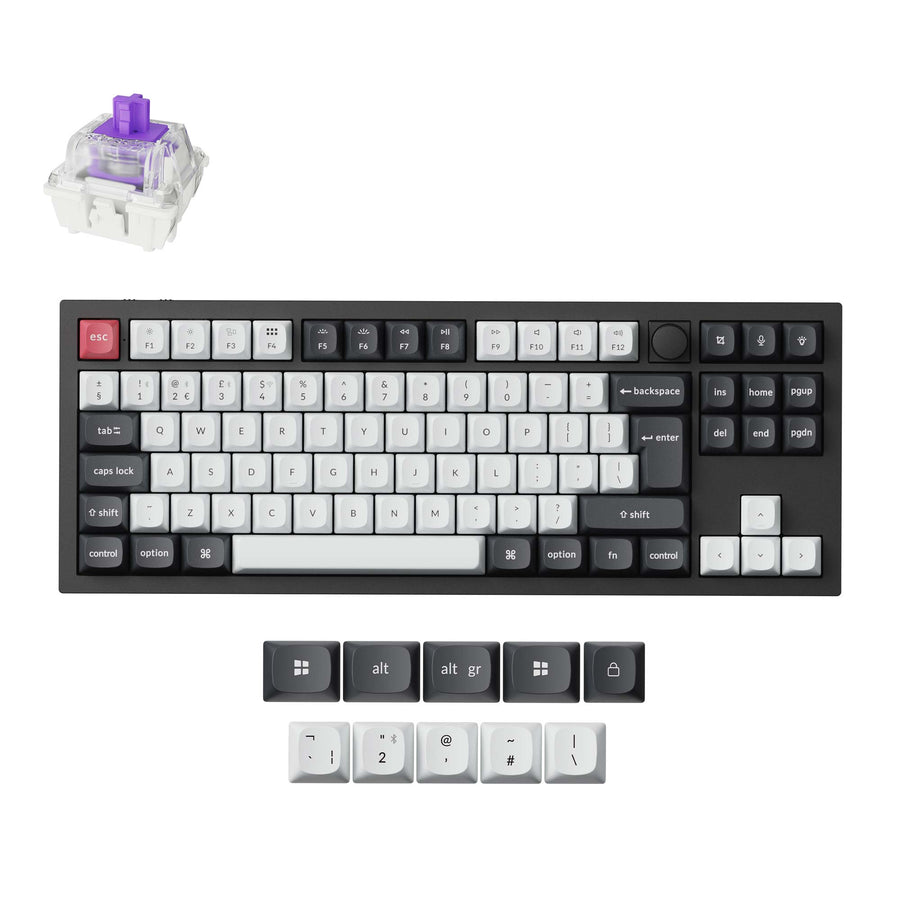 Keychron Q3 HE QMK Kabellose Benutzerdefinierte Tastatur ISO Layout Kollektion