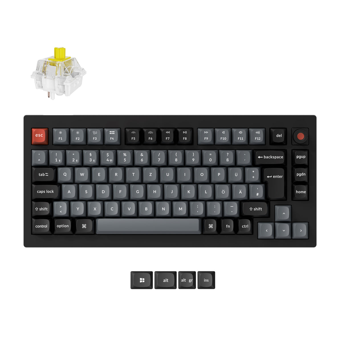 Keychron V1 8K QMK Wired Custom Mechanical Keyboard ISO Layout Collection