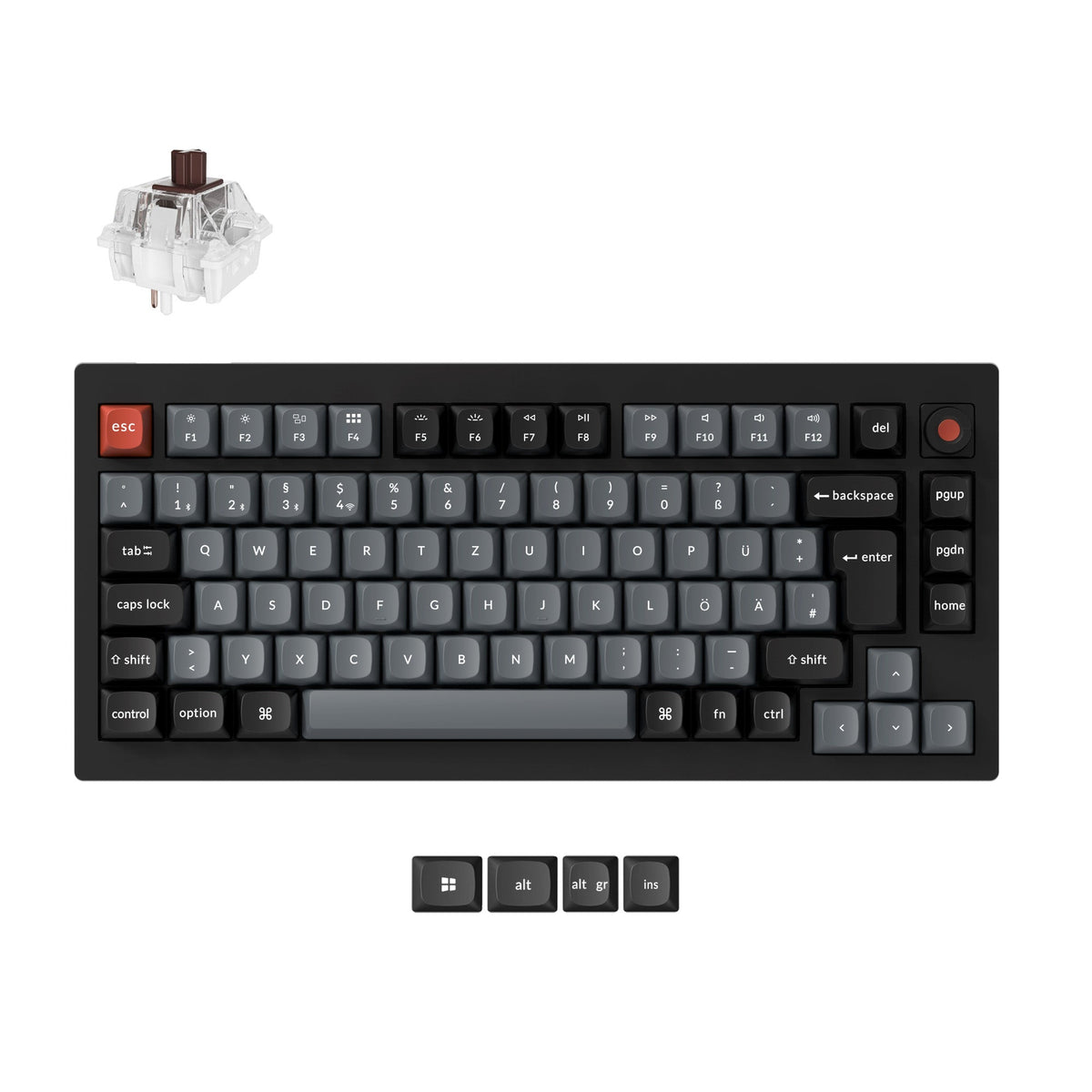 Keychron V1 8K QMK Wired Custom Mechanical Keyboard ISO Layout Collection