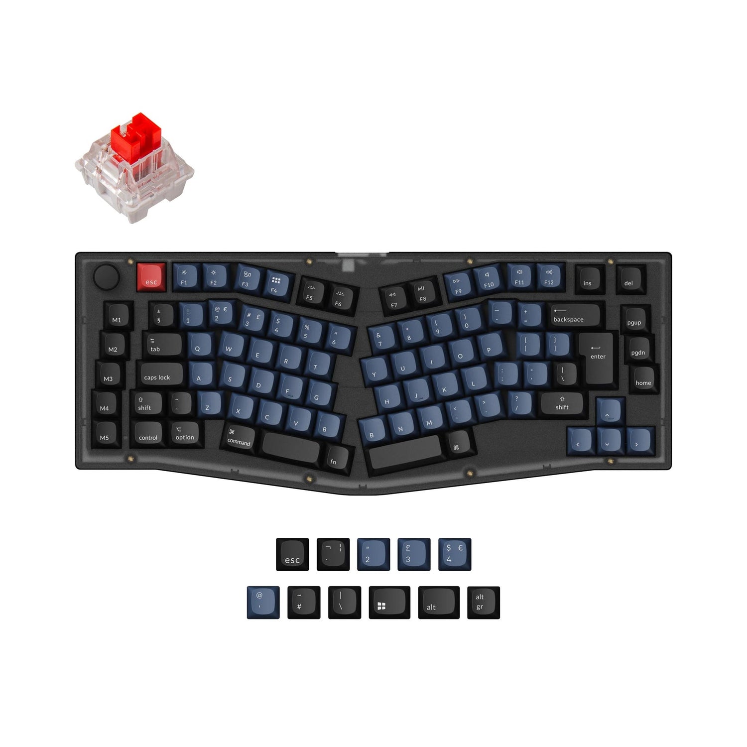 Keychron V10 (Alice Layout) QMK Benutzerdefinierte Mechanische Tastatur ISO Layout Sammlung