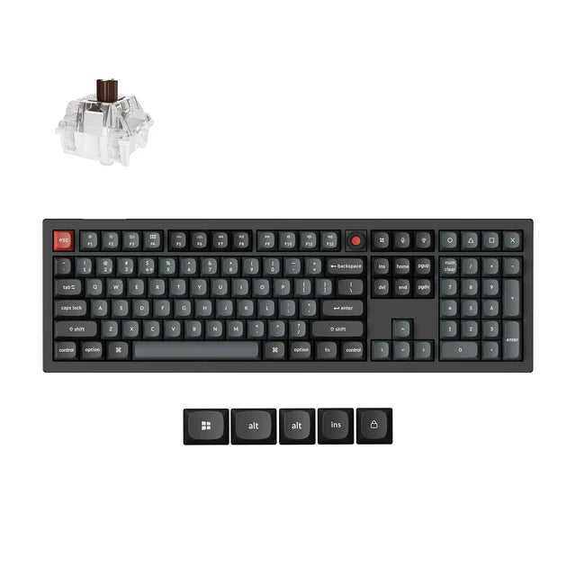 Keychron V6 8K QMK Wired Custom Mechanical Keyboard(ANSI US Layout)