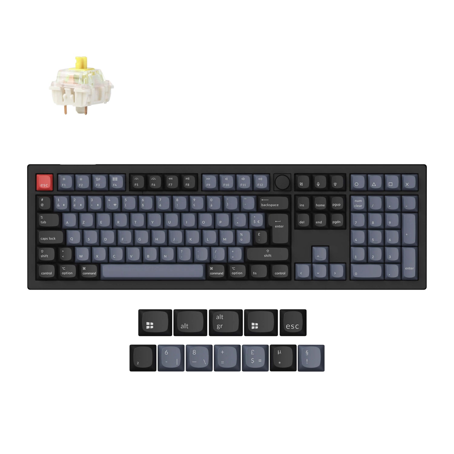 Keychron V6 Max QMK Kabellose Benutzerdefinierte Mechanische Tastatur ISO Layout Kollektion