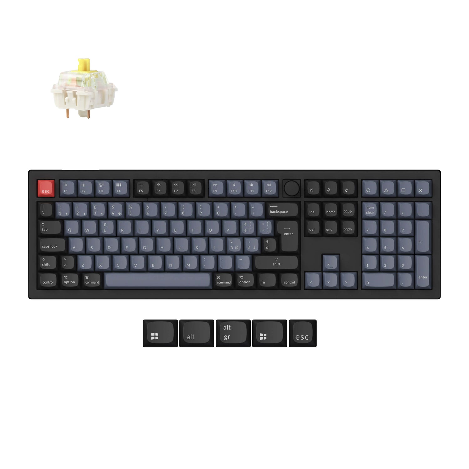 Keychron V6 Max QMK Kabellose Benutzerdefinierte Mechanische Tastatur ISO Layout Kollektion