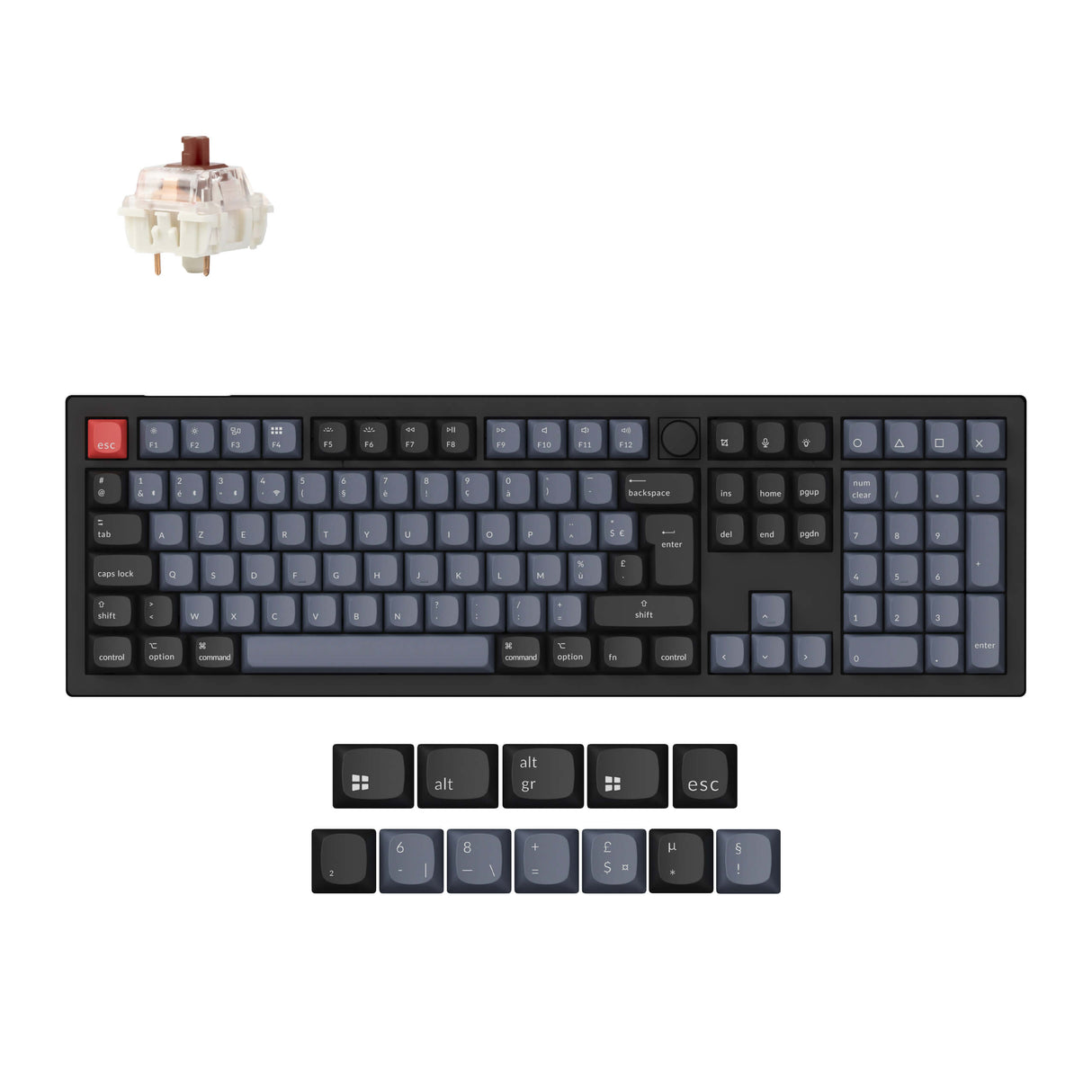 Keychron V6 Max QMK Kabellose Benutzerdefinierte Mechanische Tastatur ISO Layout Kollektion