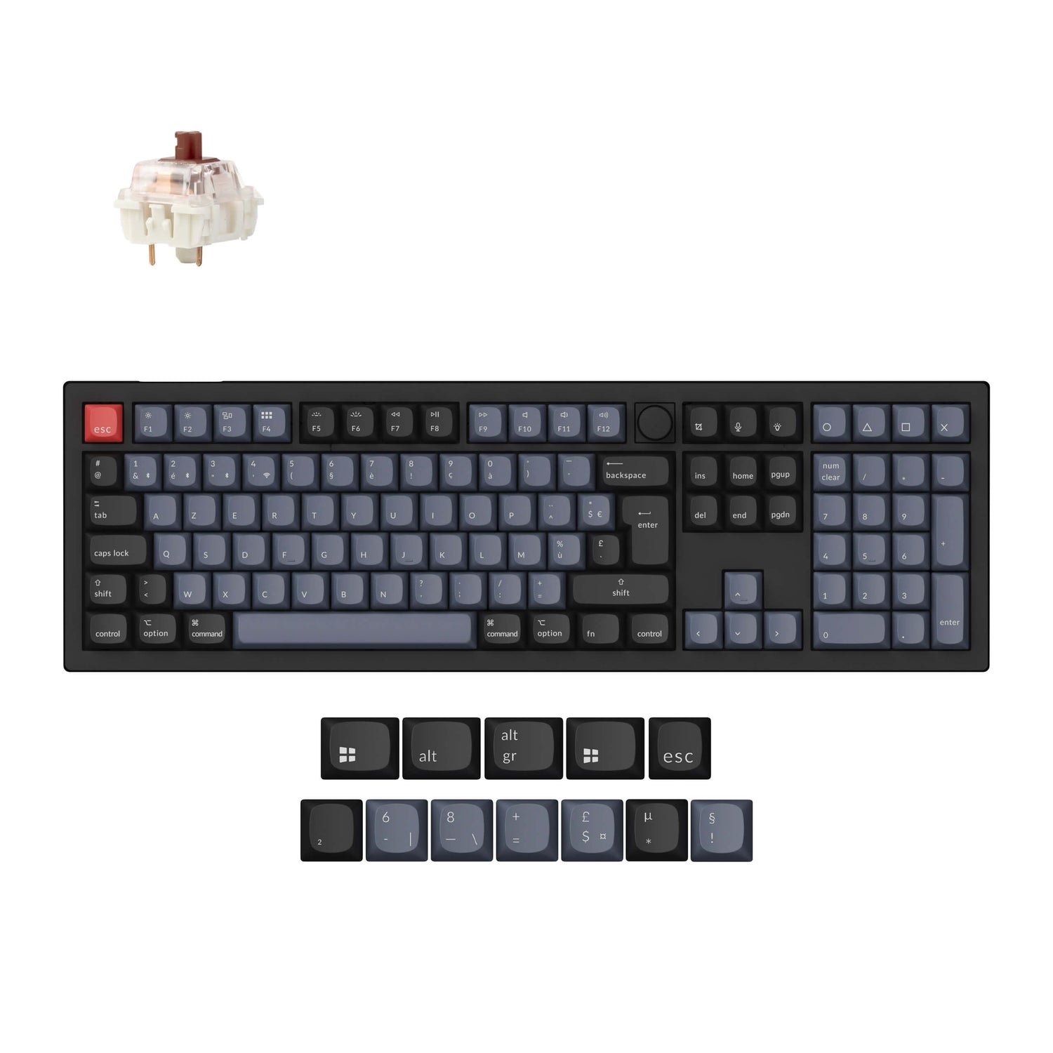 Keychron V6 Max QMK Kabellose Benutzerdefinierte Mechanische Tastatur ISO Layout Kollektion