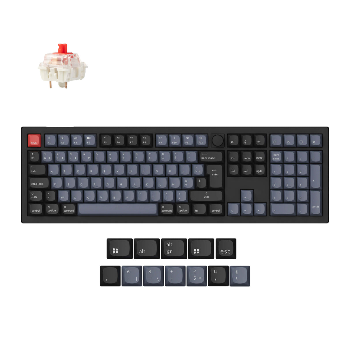 Keychron V6 Max QMK Kabellose Benutzerdefinierte Mechanische Tastatur ISO Layout Kollektion