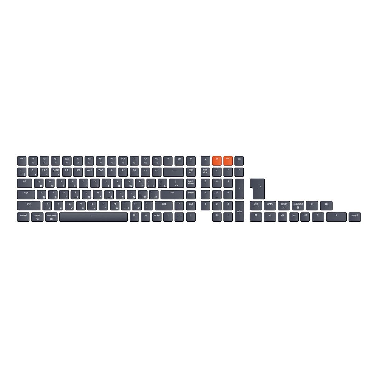 Keychron Russische Layout Low Profile Tastenkappen-Set