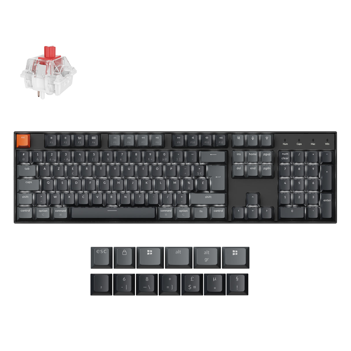 Keychron K10 QMK Wireless Mechanical Keyboard (ISO Layout) - Version 2