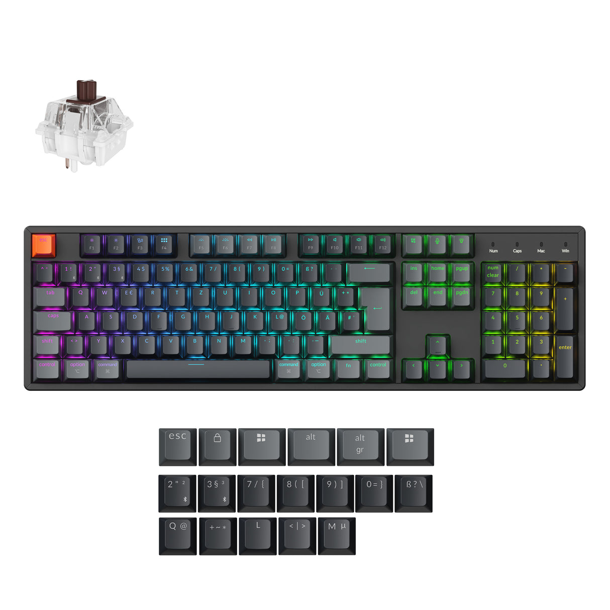 Keychron K10 QMK Wireless Mechanical Keyboard (ISO Layout) - Version 2