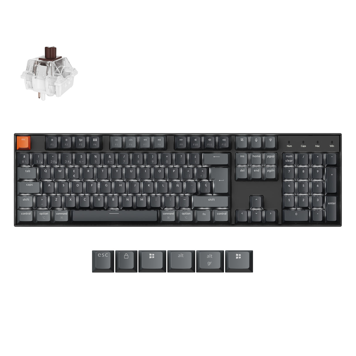 Keychron K10 QMK Wireless Mechanical Keyboard (ISO Layout) - Version 2