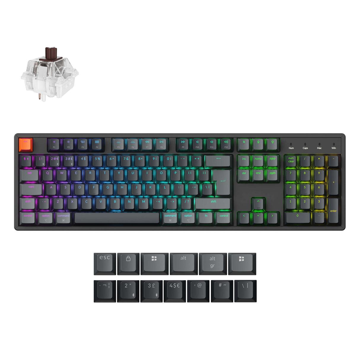 Keychron K10 QMK Wireless Mechanical Keyboard (ISO Layout) - Version 2