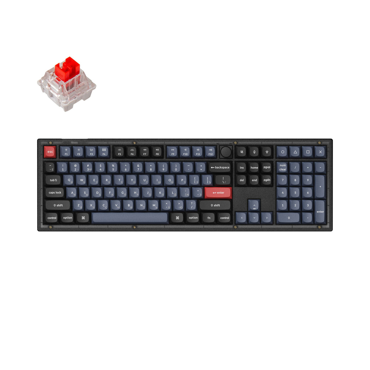 Keychron V6 QMK Custom Mechanical Keyboard (Russian RU Layout ...
