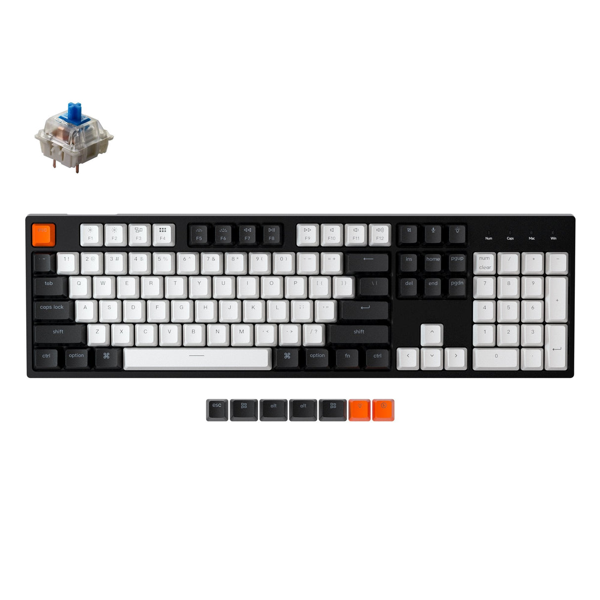 Keychron C2 Kabelgebundene mechanische Tastatur (US ANSI Layout)