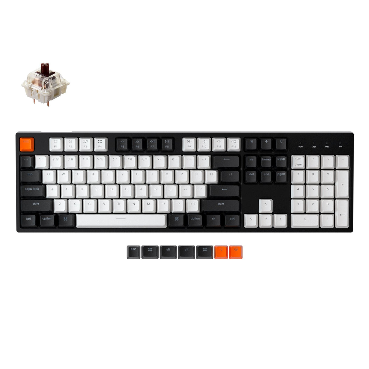 Keychron C2 Kabelgebundene mechanische Tastatur (US ANSI Layout)