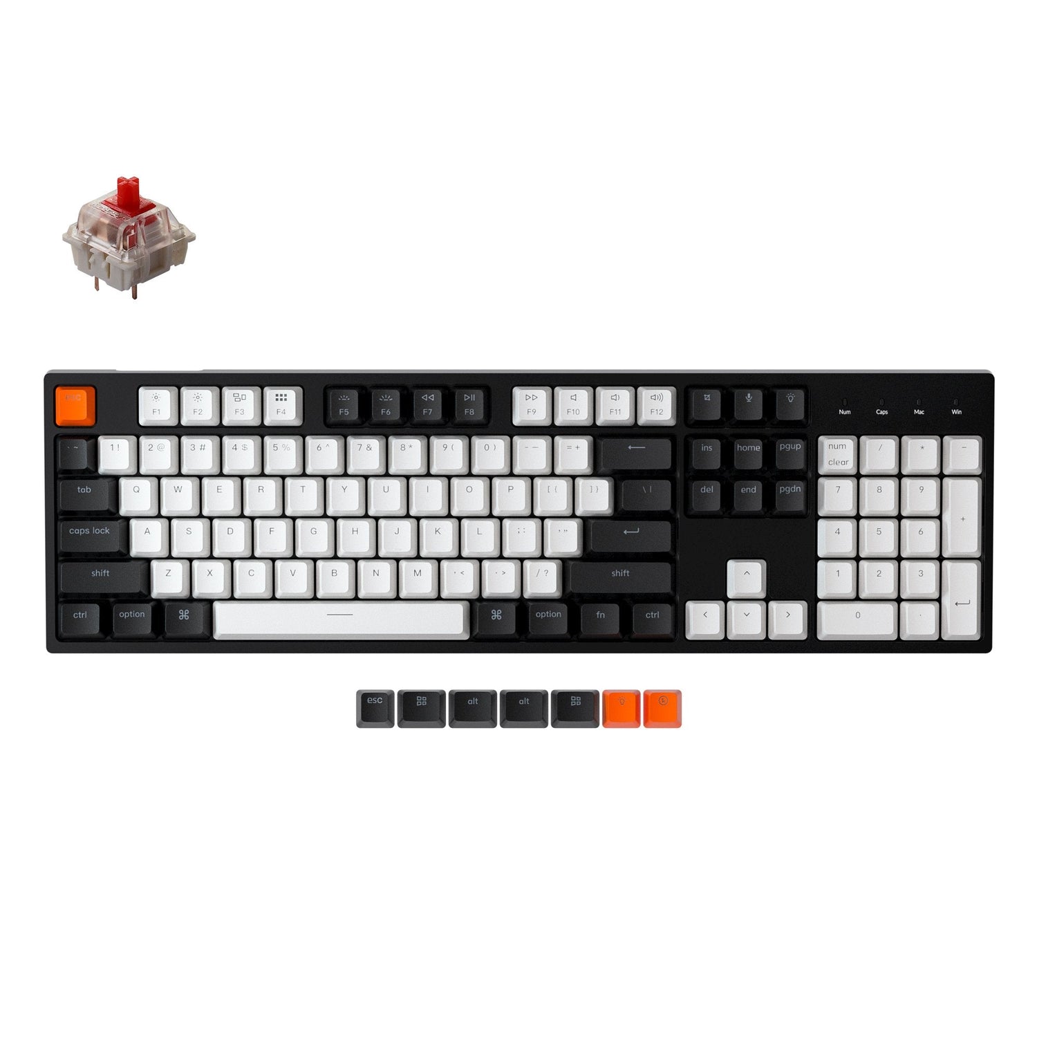 Keychron C2 Kabelgebundene mechanische Tastatur (US ANSI Layout)