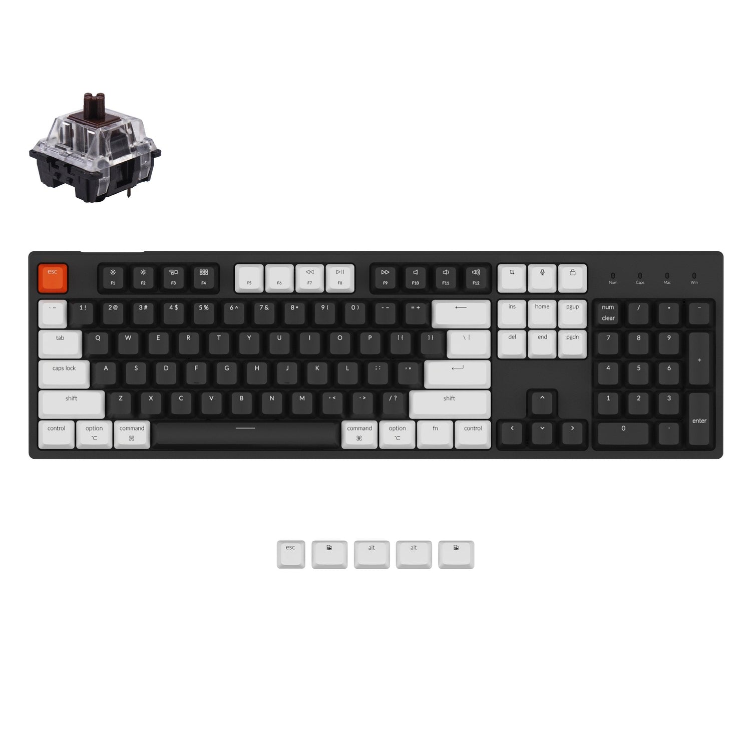 Keychron C2 Kabelgebundene mechanische Tastatur (US ANSI Layout)