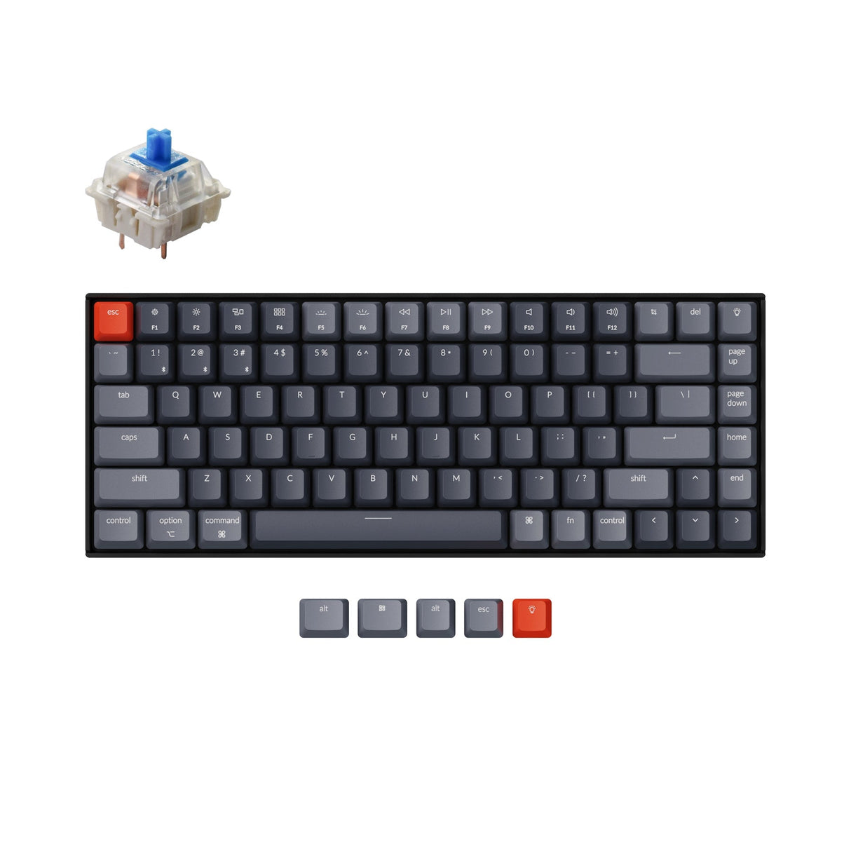 Keychron K2 kabellose mechanische Tastatur Version 2 (US ANSI Layout)