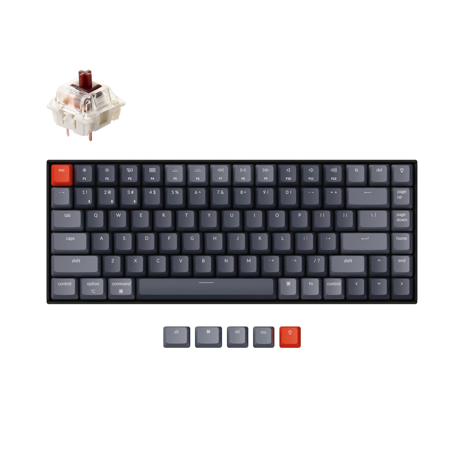 Keychron K2 kabellose mechanische Tastatur Version 2 (US ANSI Layout)