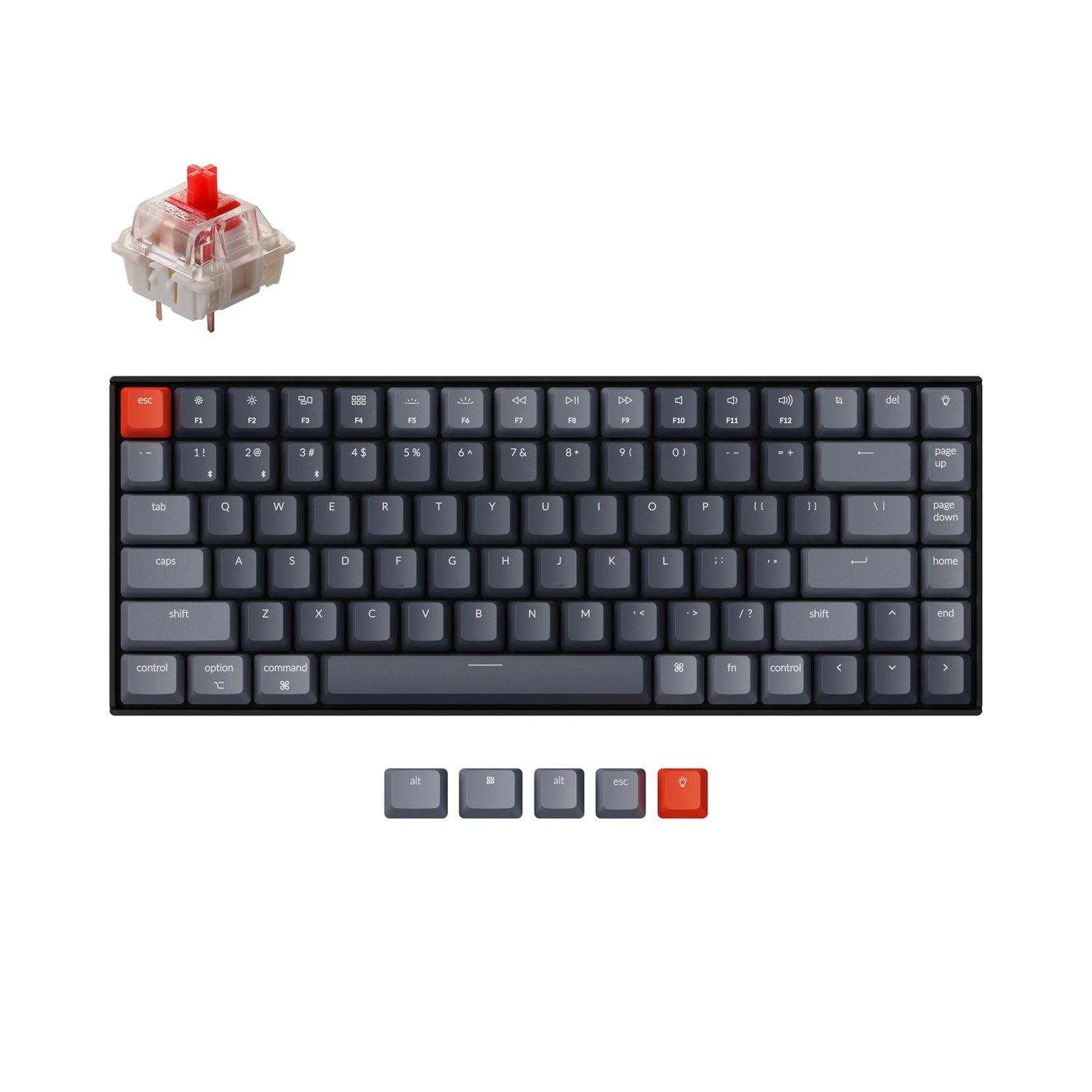 Keychron K2 kabellose mechanische Tastatur Version 2 (US ANSI Layout)