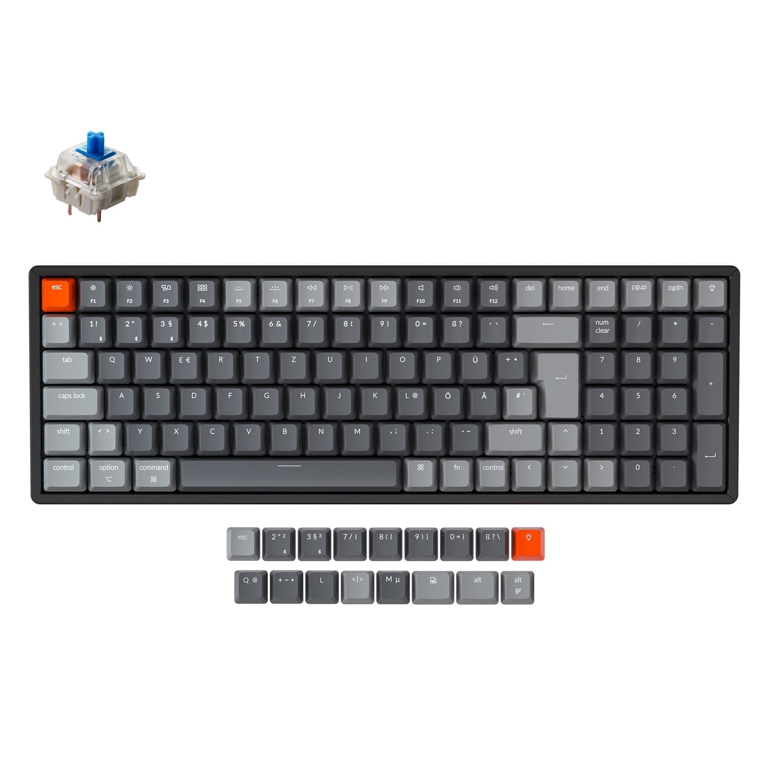 Keychron K4 kabellose mechanische Tastatur (Deutsches ISO-DE-Layout) – Version 2